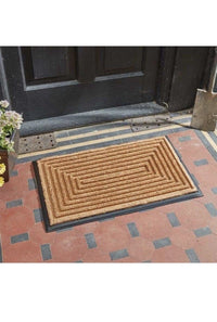 Heavy Duty Coir Mat Natural Insert Rubber Frame Door Mat Indoor Outdoor Novelty