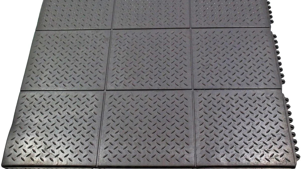 Checker interlocking Gym Mats 3’x3’x12mm