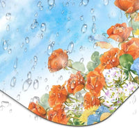 Elegant Mini Mouse Pad 6x7 inches with Non-Slip Base - Blue Floral Design