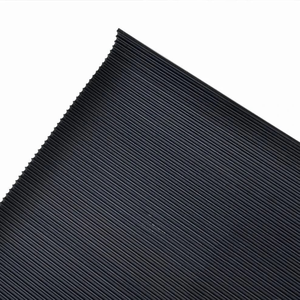 Cheapest AntiSlip FINE Ribbed Rubber Flooring Protection Matting 1.2mx1m 5mm