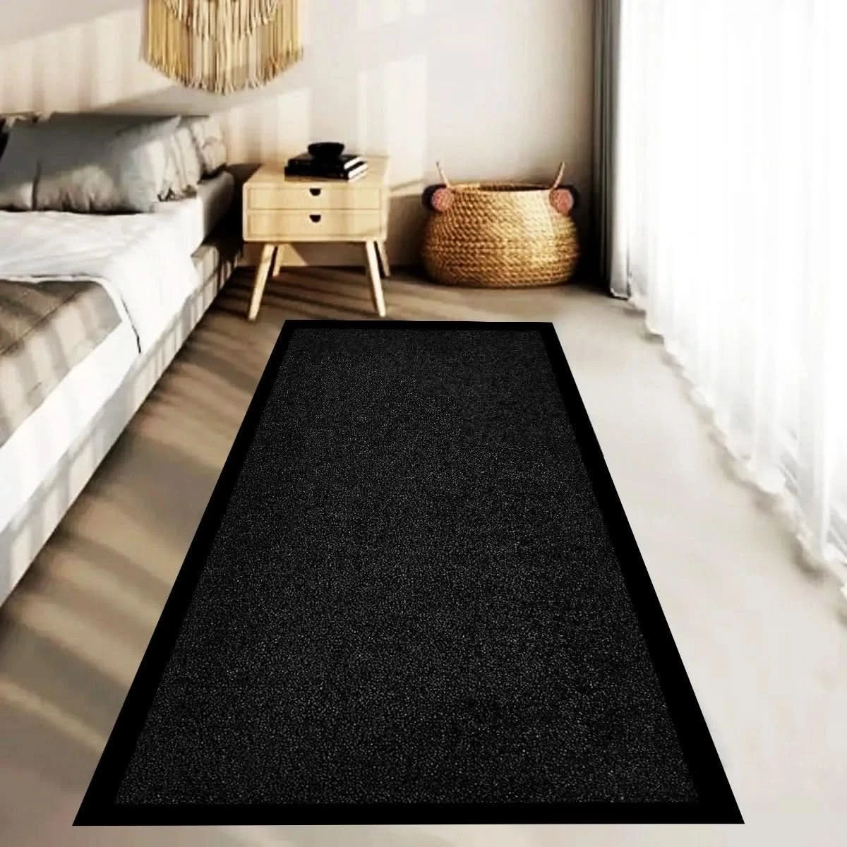 Non Slip Rubber Backed Door Mat Indoor Outdoor Hallway Runner Rug Washable Rugs