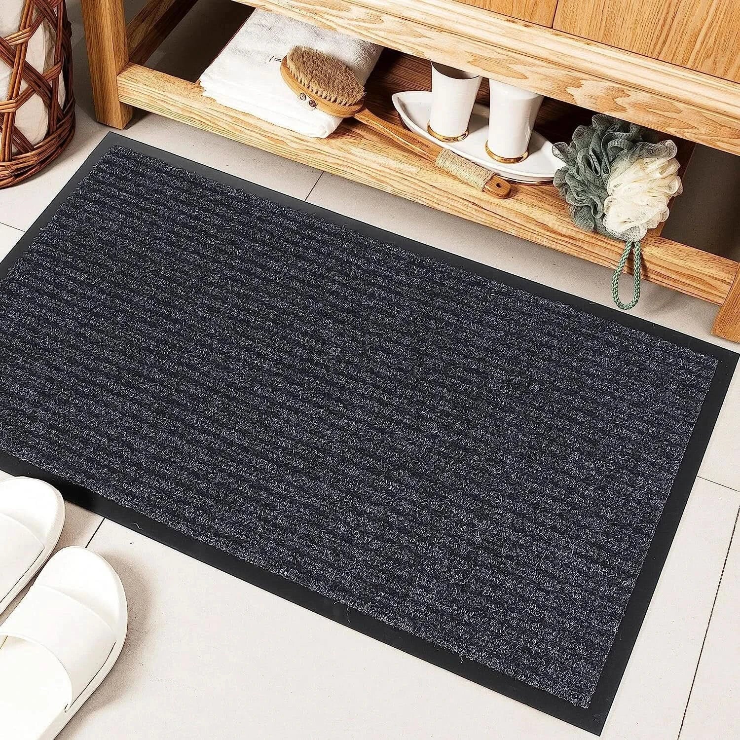 2X Floor Mat, 76 x 43cm Heavy Duty Non-Slip Door/Entry Way Floor Mat, PVC mat