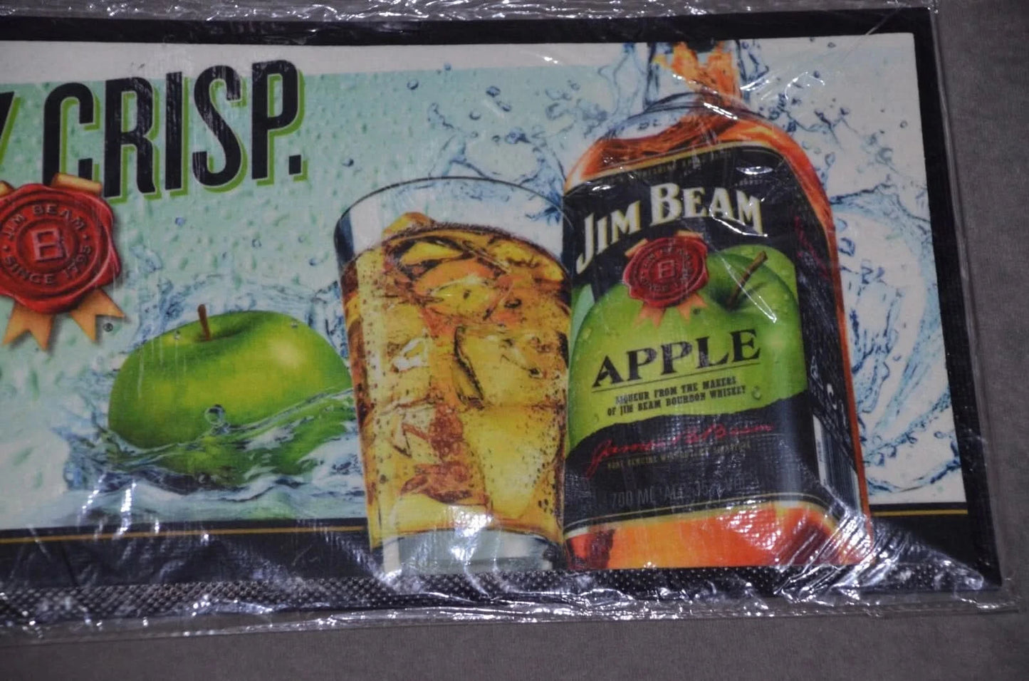 Jim Beam Apple Rubber Backed Bar Runner Drip Beer Mat Wetstop New 58 x 22 cm