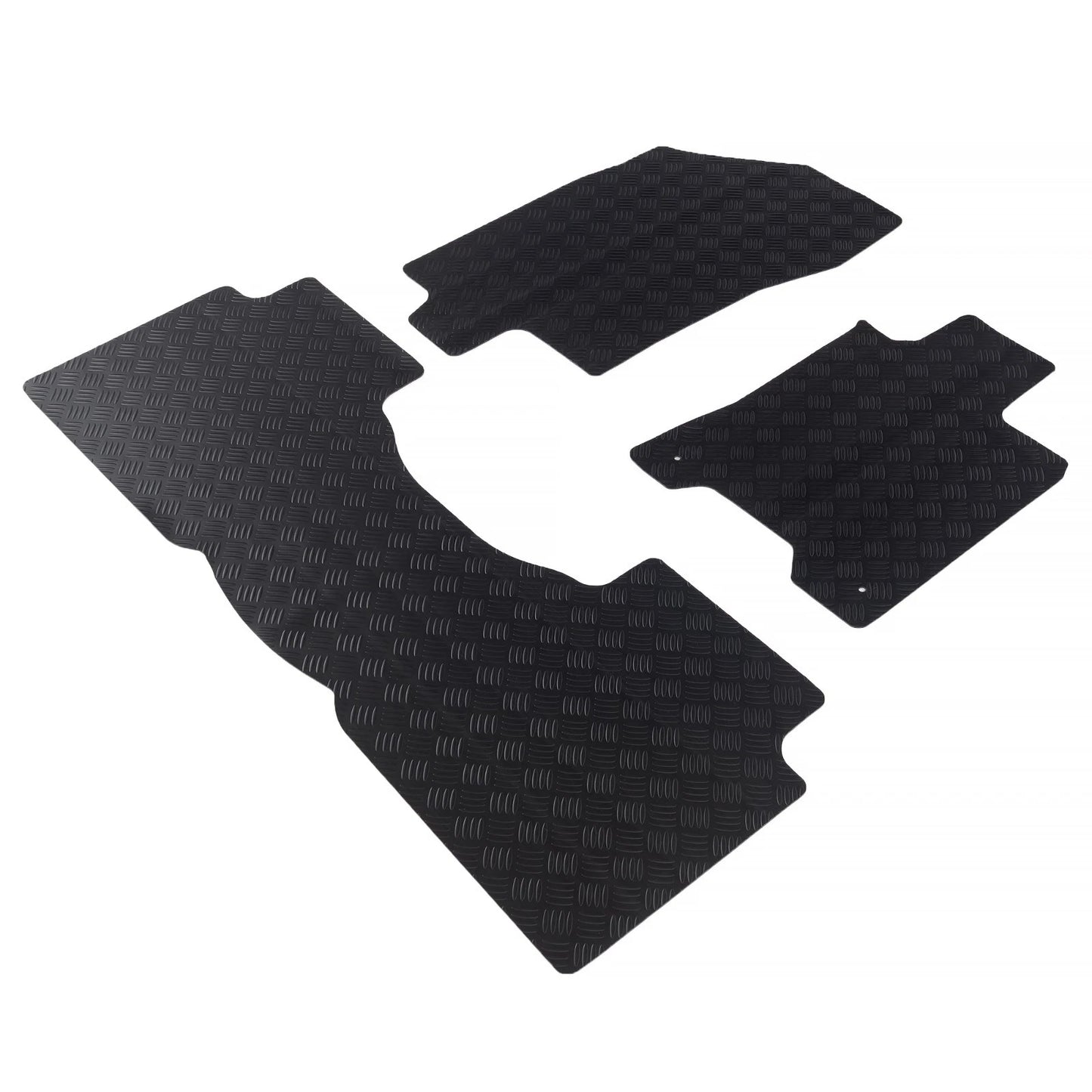 Fits Nissan Navara Heavy Duty Rubber Floor Mats Black 3Mm (2015-2018) 524