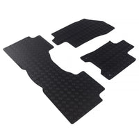 Fits Nissan Navara Heavy Duty Rubber Floor Mats Black 3Mm (2015-2018) 524