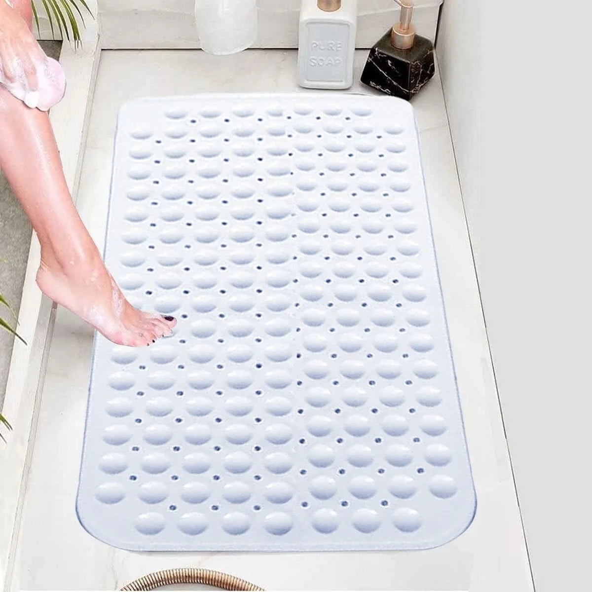 Extra Large Bath Mat Non Slip Bathtub Strong Suction Anti Mold Rubber Shower Mat