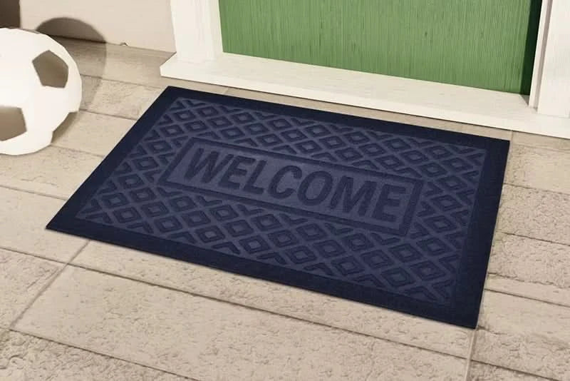 Heavy Duty Rubber Welcome Mat - anti Slip, Dust-Proof Home Entrance Door Mat, Du