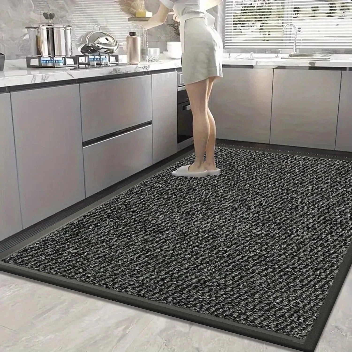 Large Heavy Duty Non Slip Rubber Back Door Mat Barrier Hallway Kitchen Floor Rug