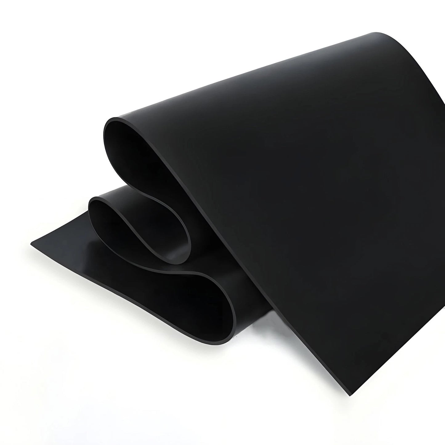 Solid Black Rubber Gasket Sheet - Various Sizes Thickness 1~30mm Length 50~400mm