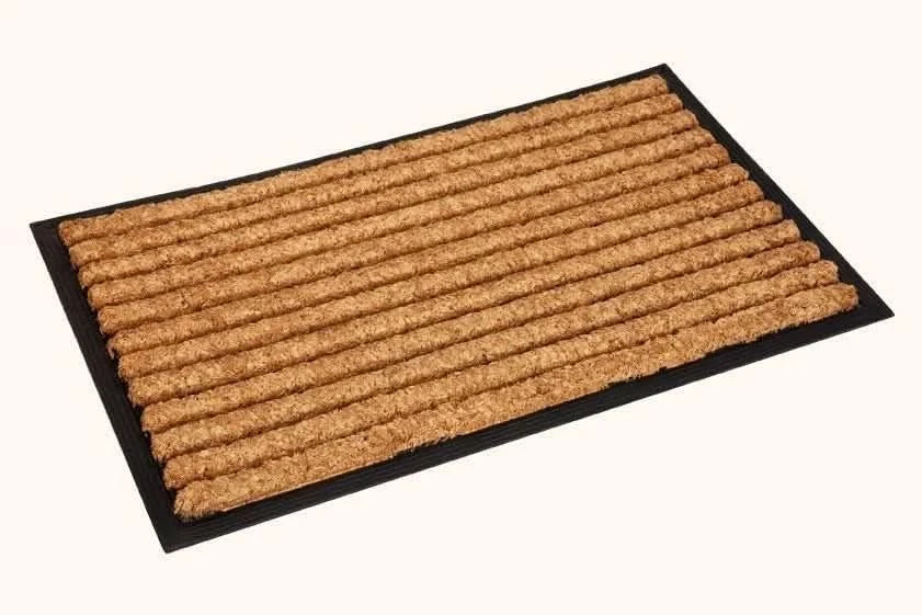 Natural Coir Door Mat Heavy Duty Entrance Dirt Trapper Non Slip PVC Back 60x90cm