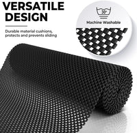 Black Non-Slip Rubber Drawer Liner 3mm Heavy Duty Tool Box Cupboard Mat Roll UK