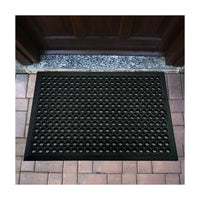 Outdoor Entrance Mat Black 90x150cm 14mm 100% Recycled Rubber Scraper Heavy Duty