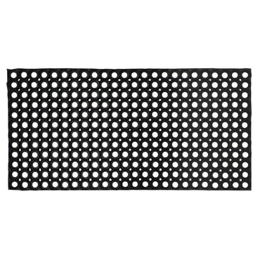JVL Rondo Rubber Ring Heavy Duty Outdoor Large Door Mat, Black, 50 x 100 cm