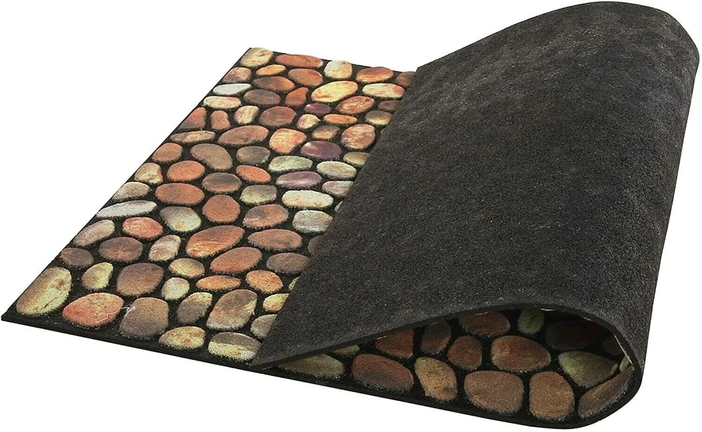 Stone Pebble Stylised Indoor & Outdoor Matt Stone Eco-Friendly Door Mat 60x40cm