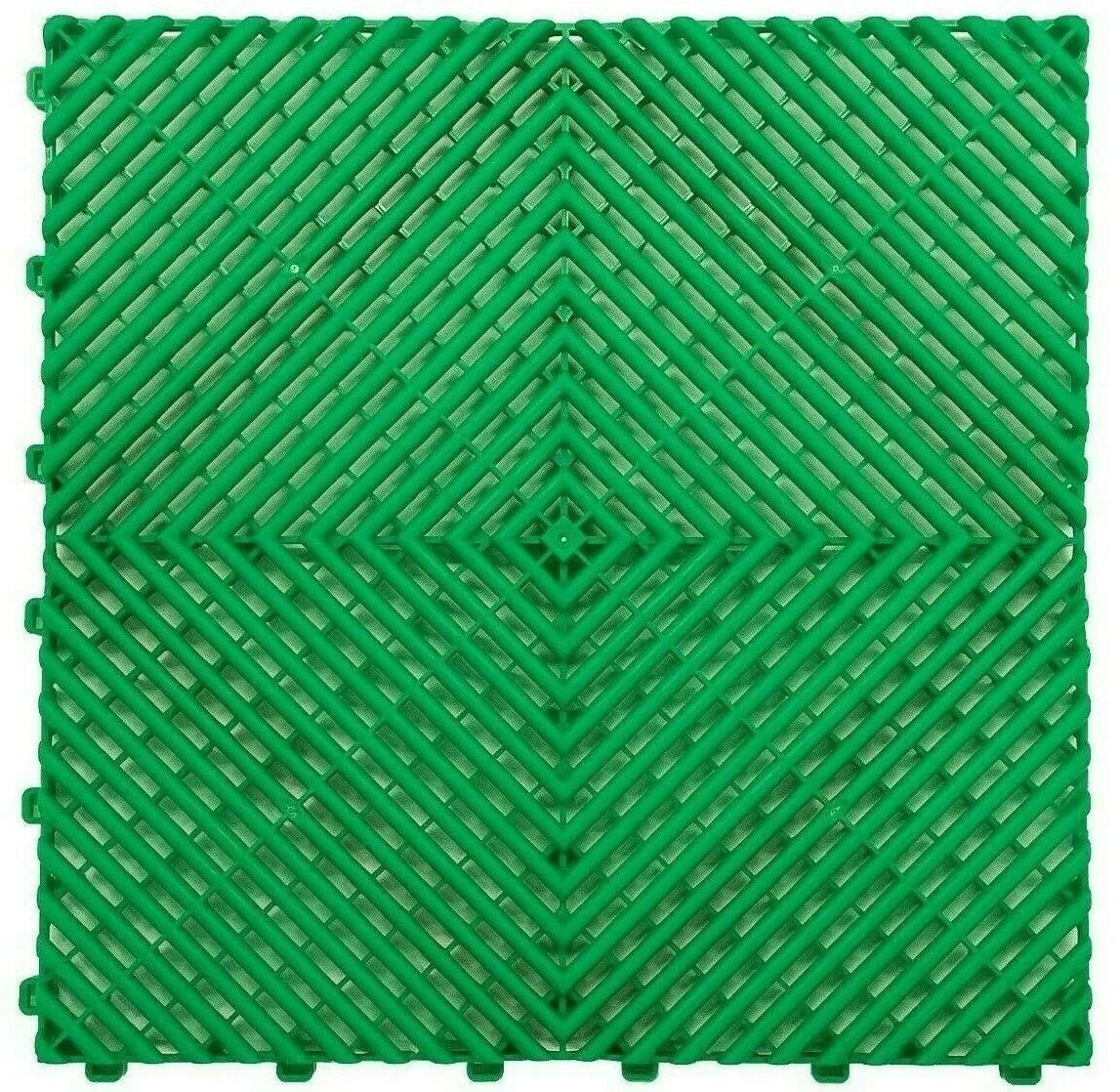 PVC Floor Tiles Heavy Duty Vented Interlocking Gym Floor Workshop | 40cm x 40cm