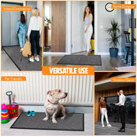 Large Heavy Duty Non-Slip Rubber Barrier Washable Door Mat Kitchen Hallway Floor