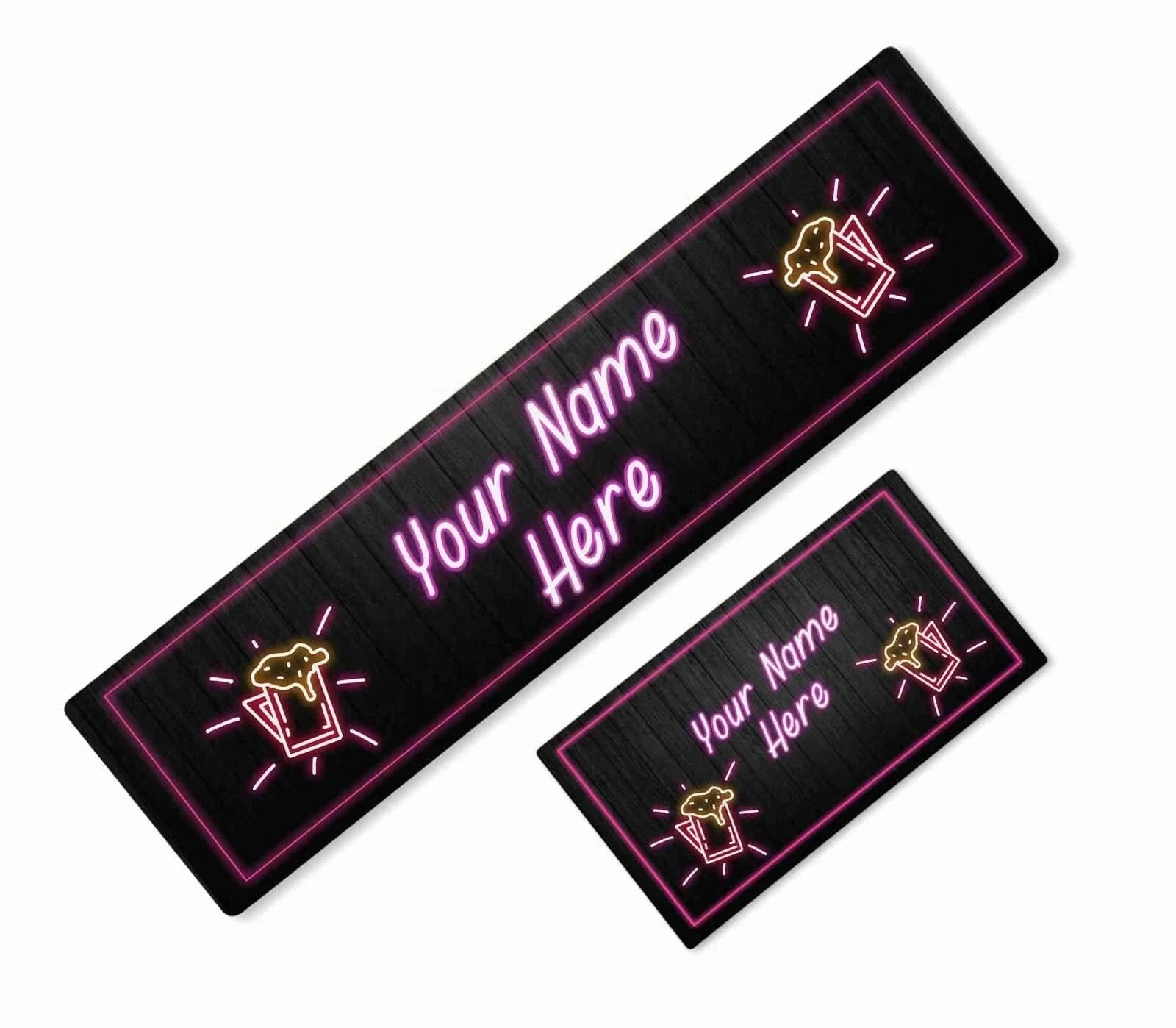 Personalised Bar Runner Any Text Beer Mat Ideal Home Pub Cafe Occasion 204
