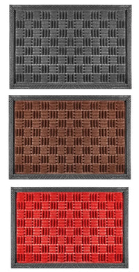 Dirt Trapper Door Mat Indoor Outdoor Rubber Floor Mat Washable Non-Slip 40x60cm