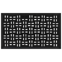 Door Mat Black Rubber 45x75cm 10mm Non-Slip Drainage Entrance Mat Heavy-Duty Pro