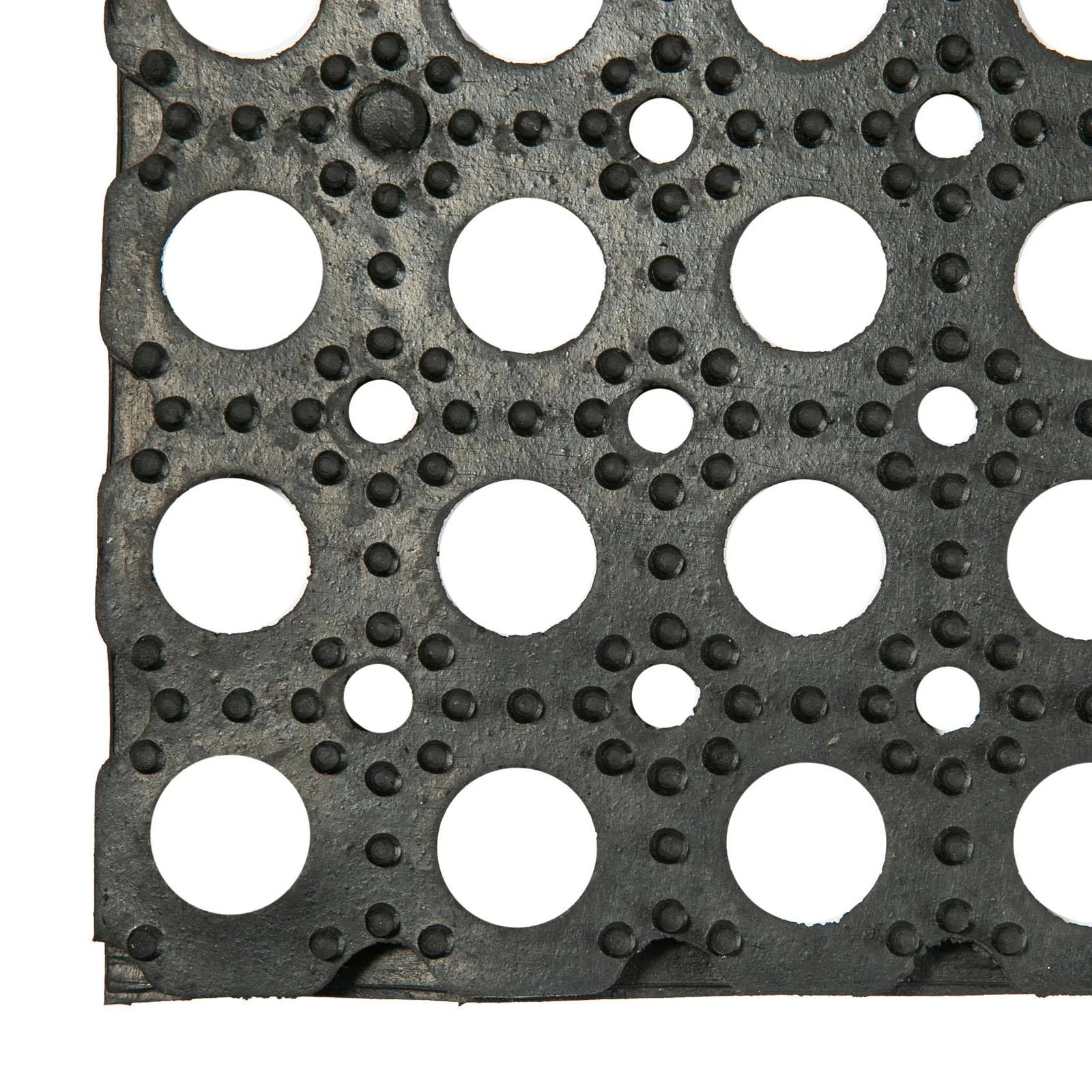 Heavy Duty Rubber Door Mat Tough Indoor Outdoor Office Mats 80 x 60cm Black