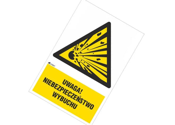 5X IW/002/1/C1/P Safety Sign Warning Mat: PVC W: 200mm H: 300mm ANRO