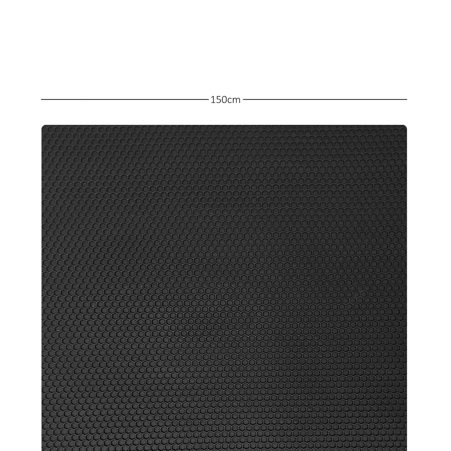 Smooth Honeycomb Matt Black Rubber Flooring Matting for Garage, Van or Car Roll