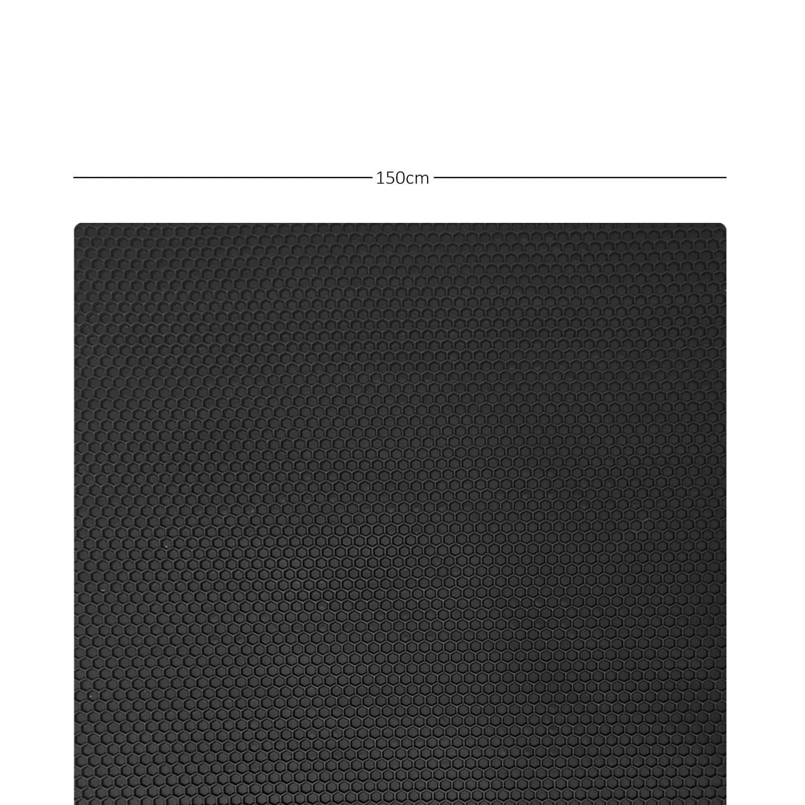 Smooth Honeycomb Matt Black Rubber Flooring Matting for Garage, Van or Car Roll