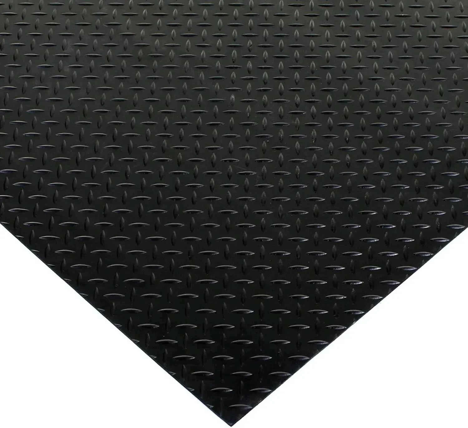 Rubber Flooring Heavy Duty Diamond Checker Matting Non-Slip Garage 1.3m Wide
