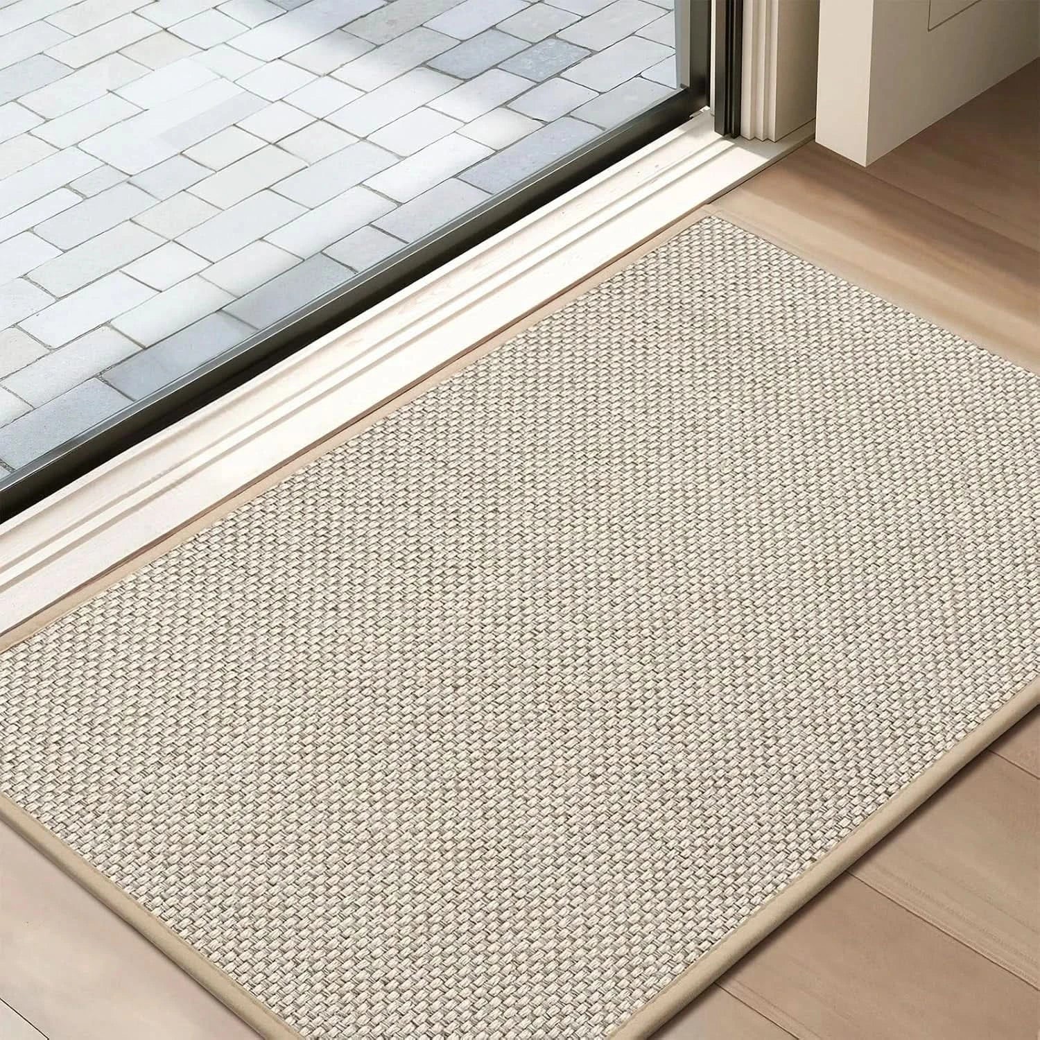 Tuocal Dirt Trapper Door Mat 140 x 92 cm - L-Shape - Khaki