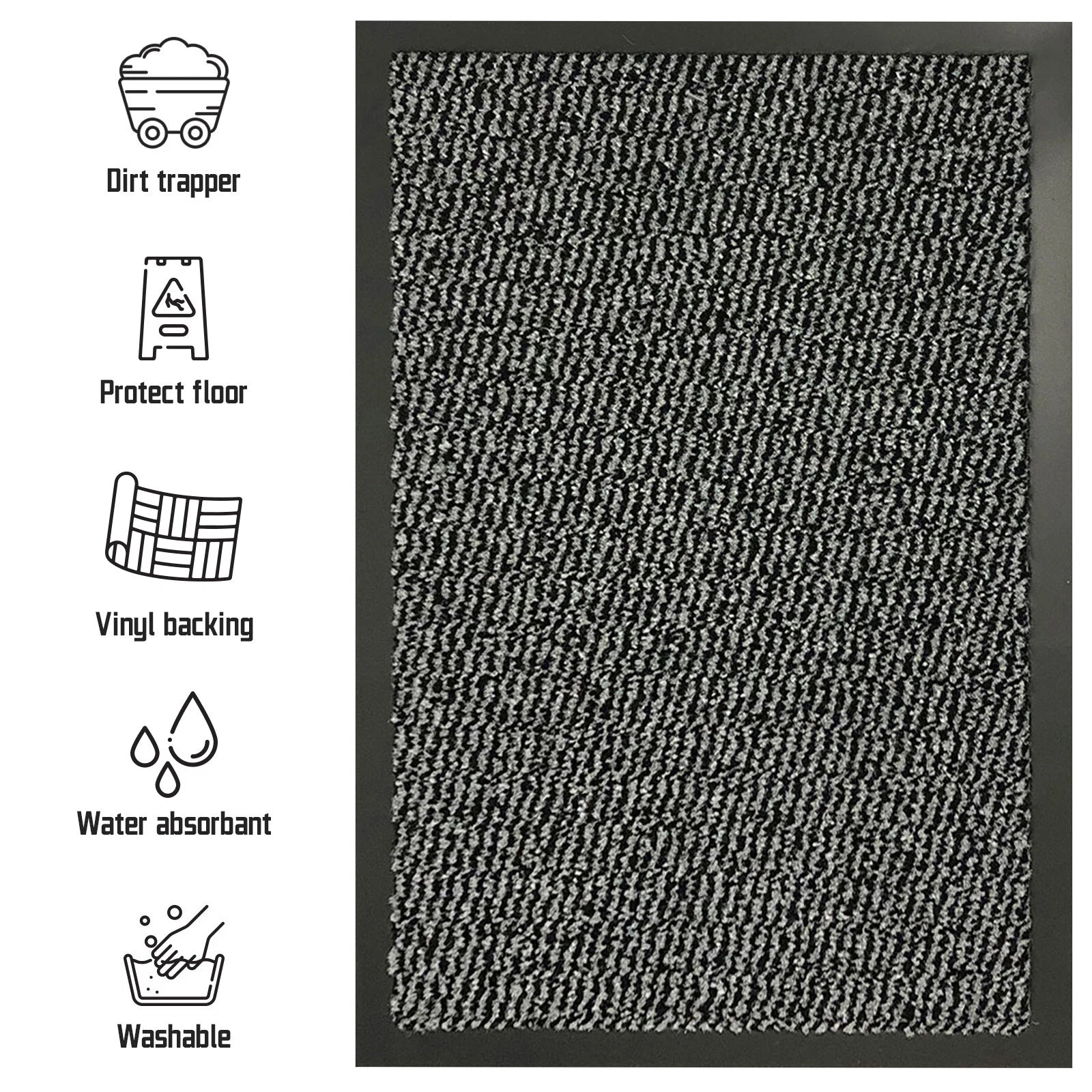 Non Slip Indoor Door Mats Small Large Washable Rugs Bedroom Kitchen Floor Mat