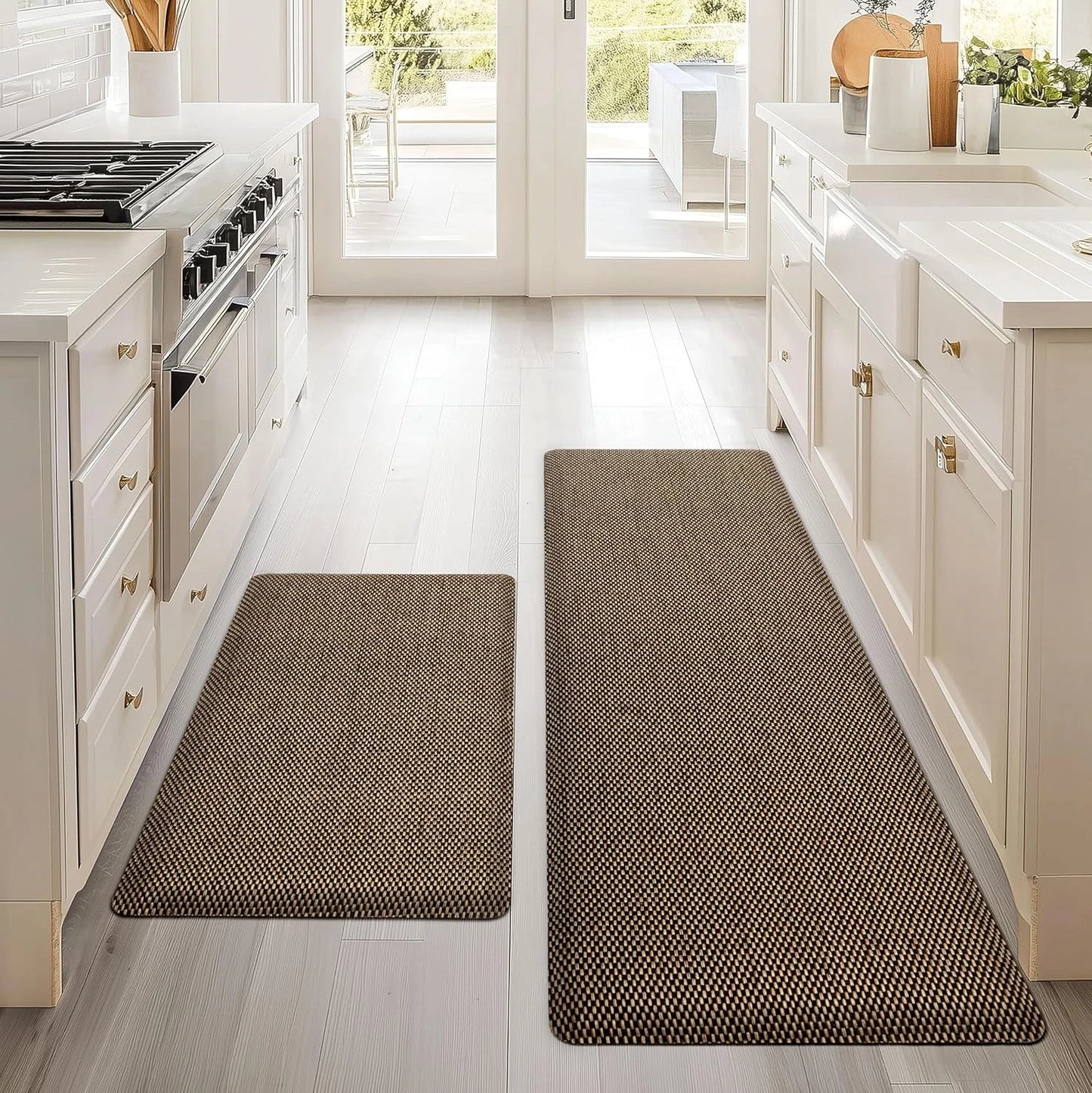 Kitchen Mats 2PCS Cushioned Anti-Fatigue Kitchen Mats for Floor Non Slip Kitchen