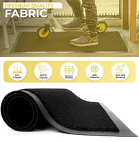 BLADO Washable Door Mats, Indoor Outdoor, Non-Slip, Heavy Duty 60cm X 40cm