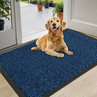Blue Door Mat Heavy Duty Rubber Edge Entrance Barrier Hard Wearing Dust Rug