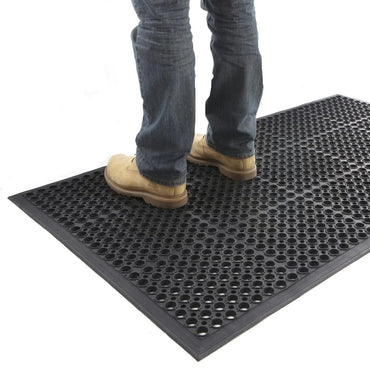 Large Outdoor Rubber Entrance Mats Anti Slip Drainage Door Mat Flooring 0.9x1.5