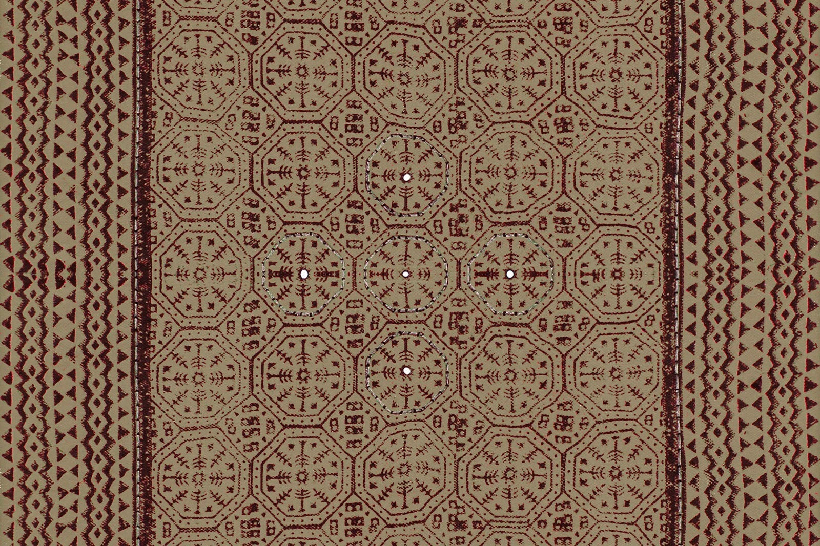 Brown Indigo Cotton Block Print Accent Area Dhurrie Rug Art Kitchen Mat 5x8 ft