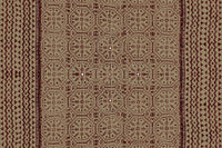 Brown Indigo Cotton Block Print Accent Area Dhurrie Rug Art Kitchen Mat 5x8 ft