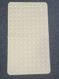 TRIXES Non-Slip Bath Mat - Cream Rubber Mat with Suction Pads for Bath or Shower