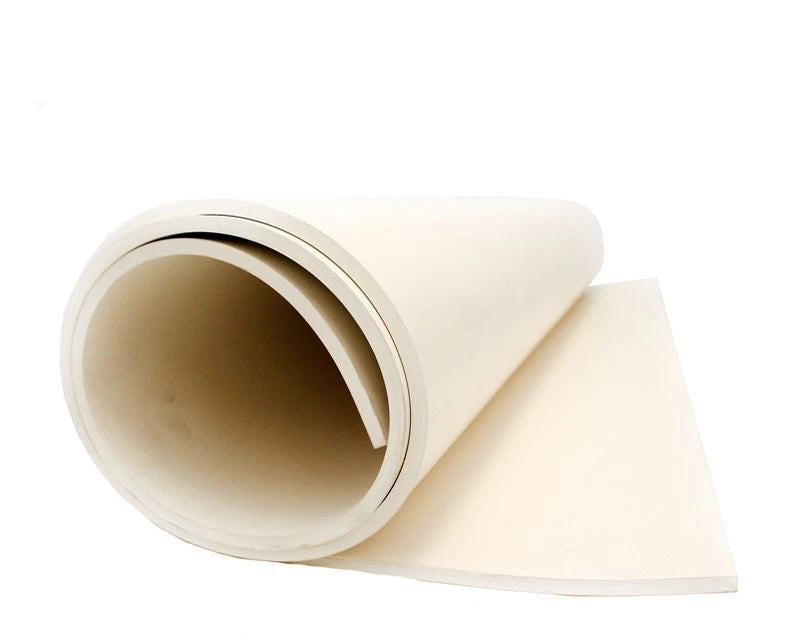 Food Grade Solid Rubber Sheet Sheeting Matts, 3mm Thickness & Various Sizes Off White