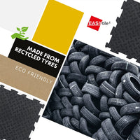 10 x Alpha Tile Workshop Van Garage Shed Utility - Recycled Rubber - 30 x 30cm