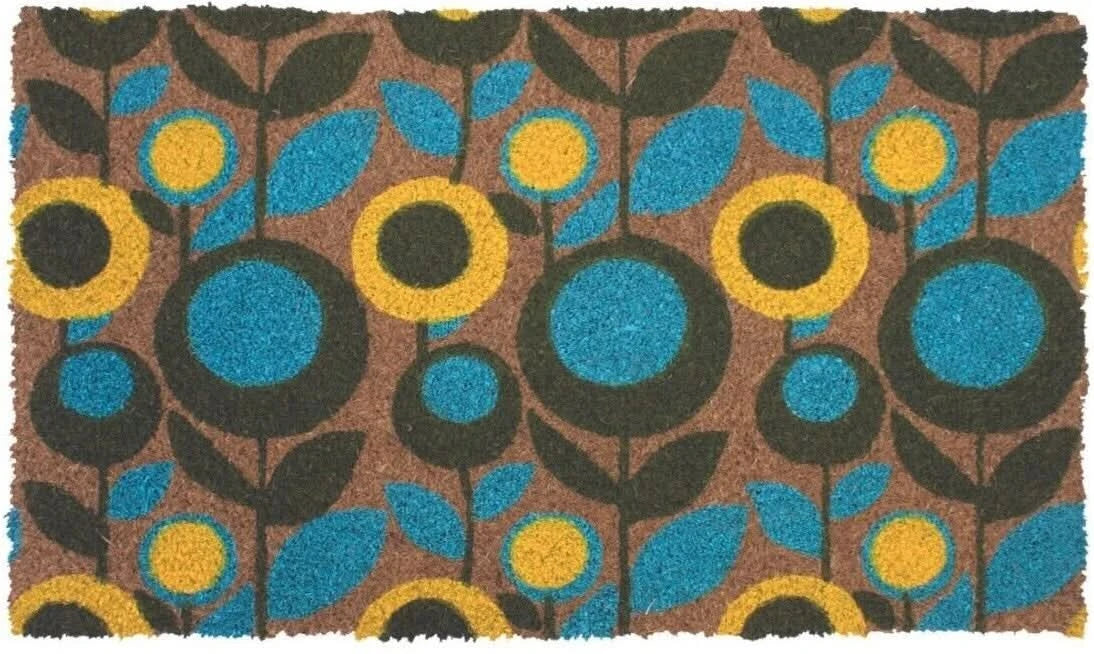 COIR DOORMATS HARDWEARING Latex Backing Different Designs Welcome Mats 70cmx40cm