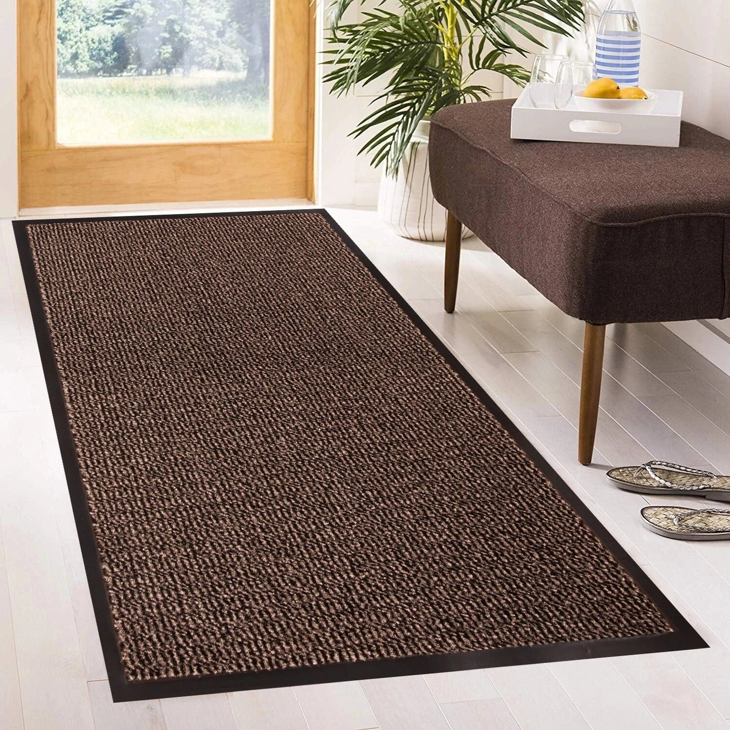 Door Mat Non Slip Large Indoor Entrance Rug Dirt Trapper Washable Barrier Mats