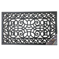 Decorative Rubber Door Mat Outdoor Indoor Heavy Duty Entrance Floor Mat 45x75cm
