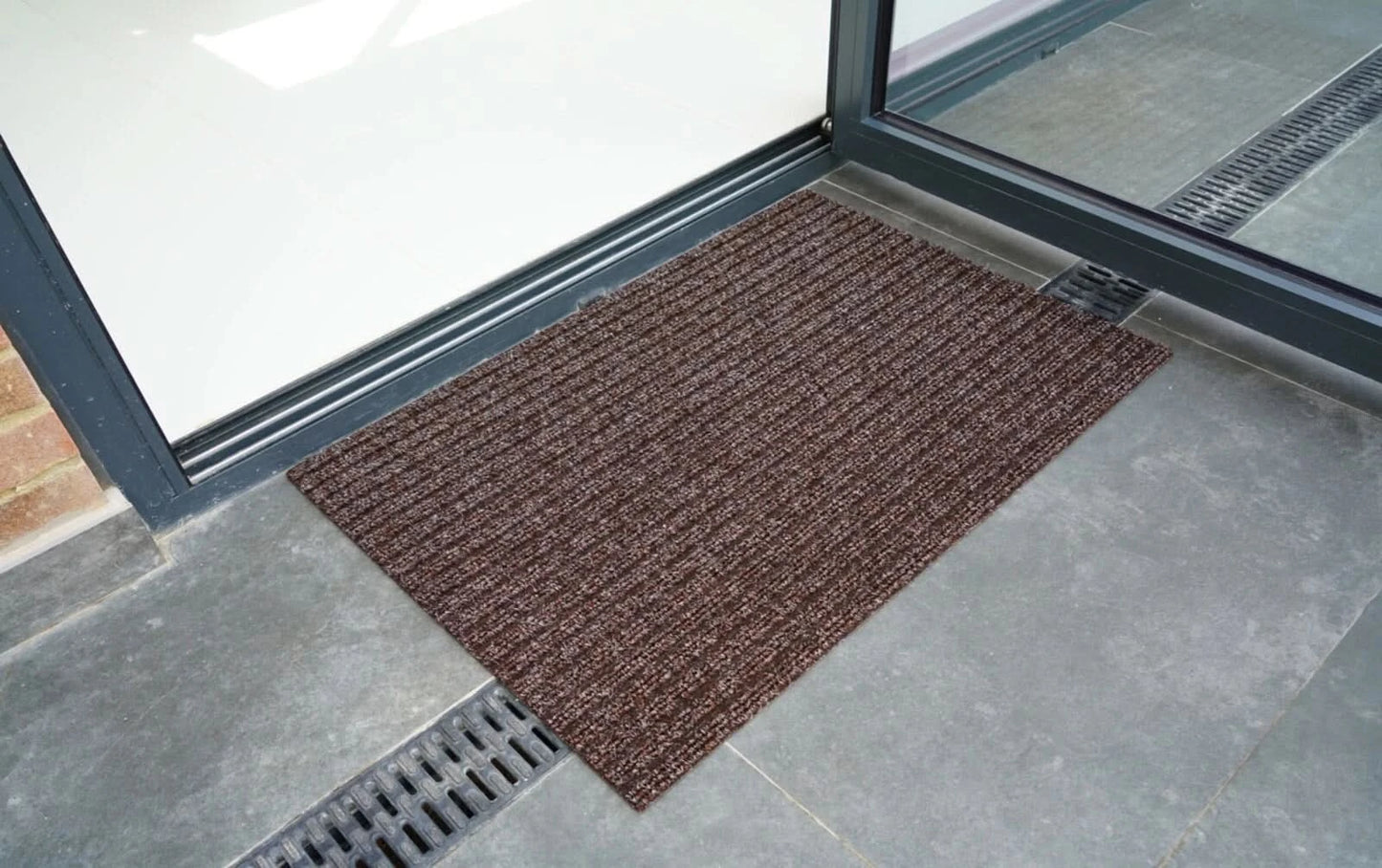 Non Slip Coir Style Heavy Duty Rubber Back Door Entrance Indoor Outdoor Mats