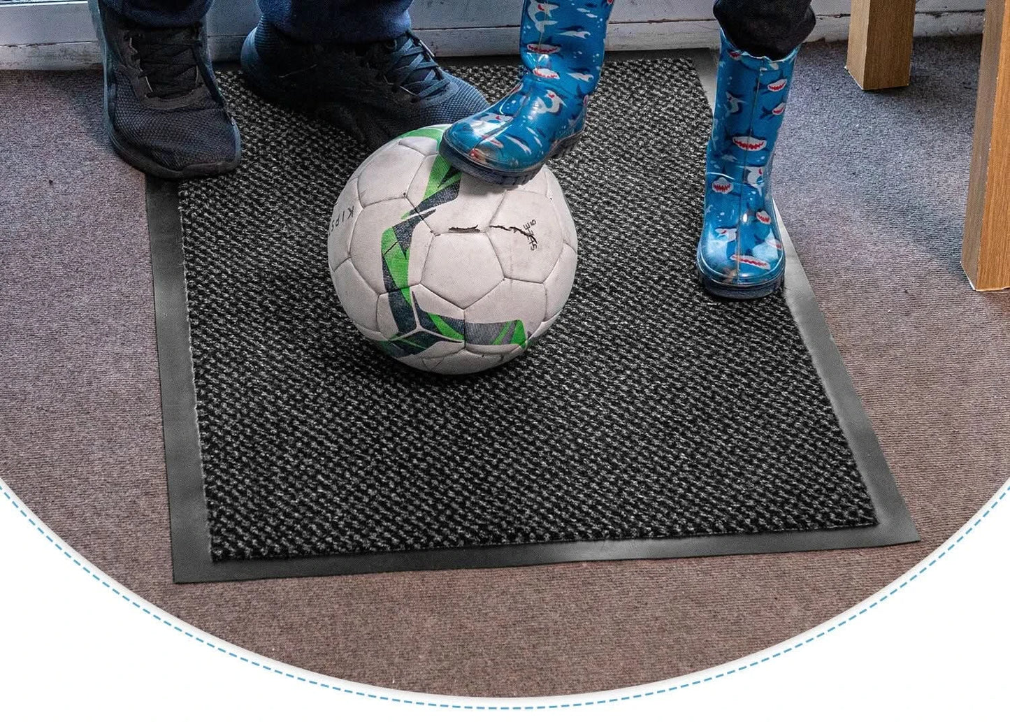Washable Non Slip Door Mat Rubber Barrier Rugs Floor Kitchen Mats & Carpets