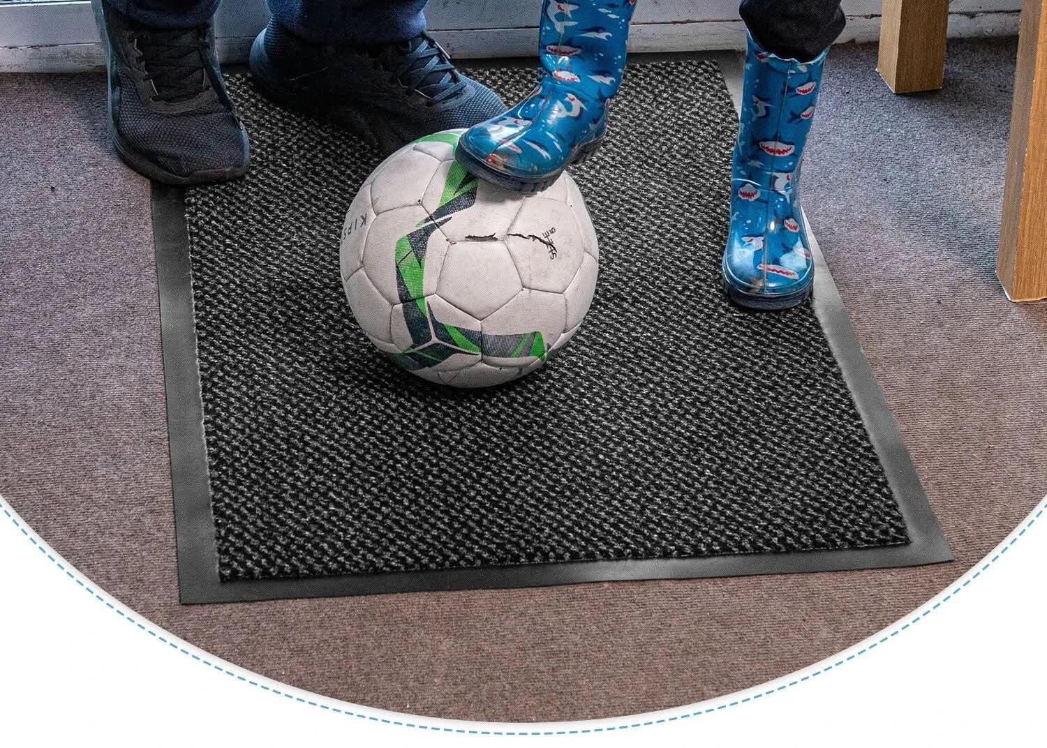 Washable Non Slip Door Mat Rubber Barrier Rugs Floor Kitchen Mats & Carpets