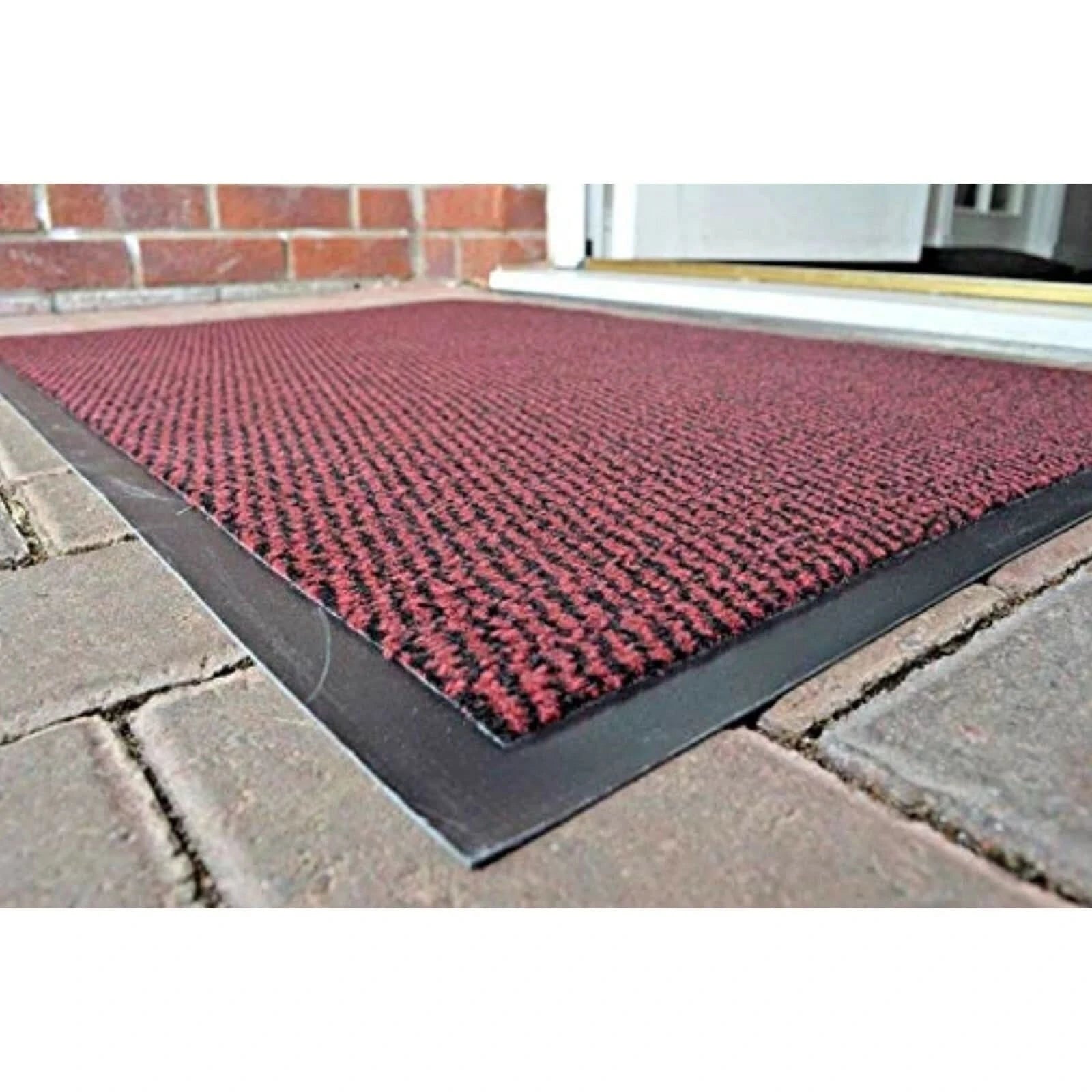 FunkyBuys Barrier Mat Large Door Mat Rubber Backed Medium Runner Barrier Mats Ru