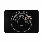 Black Cat Doormat Rug Carpet Mat Durable Floor Mat Front Room Corridor Bedroom