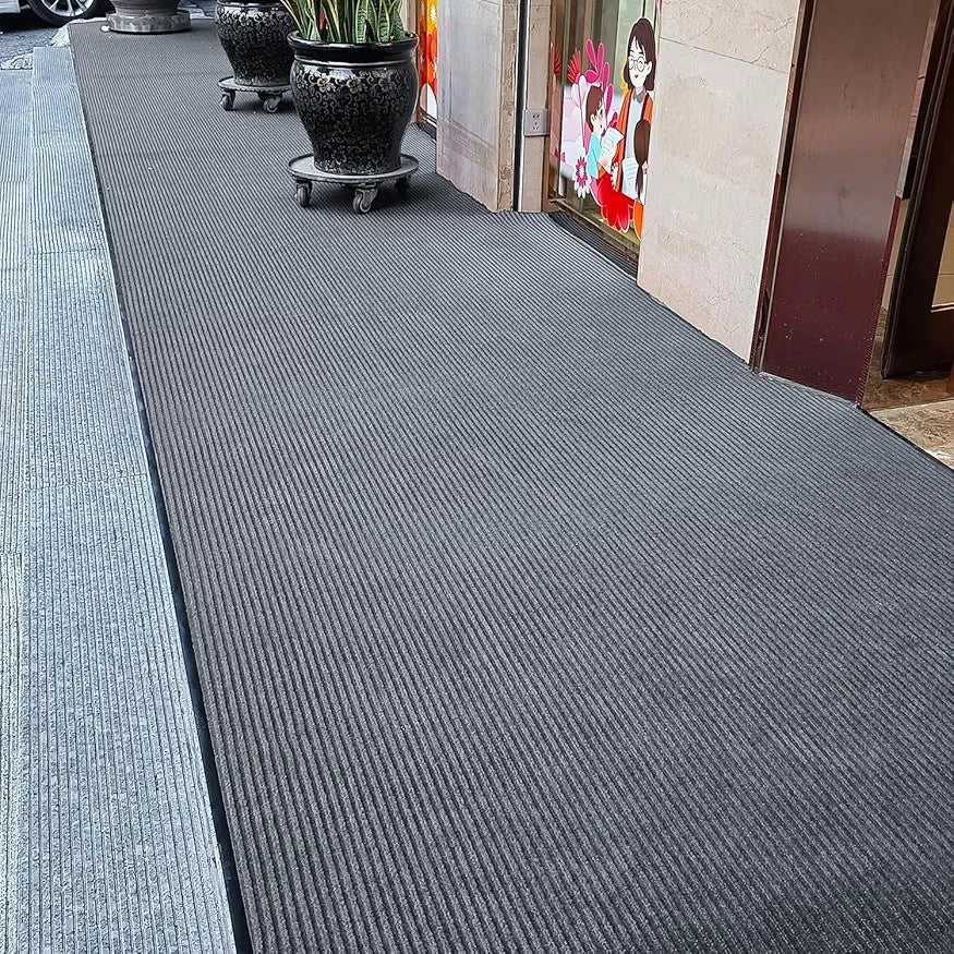 TANYOYO Commercial Door Mat 3x10ft Heavy Duty Entrance Floor Runner Grey Indoor