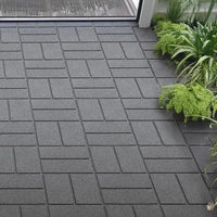 Nicoman Paver Stone Recycled Rubber Stepping Stone Decking Tile For Garden Patio