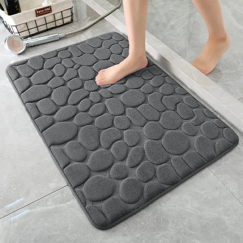 Water Absorbing and Anti Slip Mat, Memory Cotton Floor Mat, Bathroom Floor Mat
